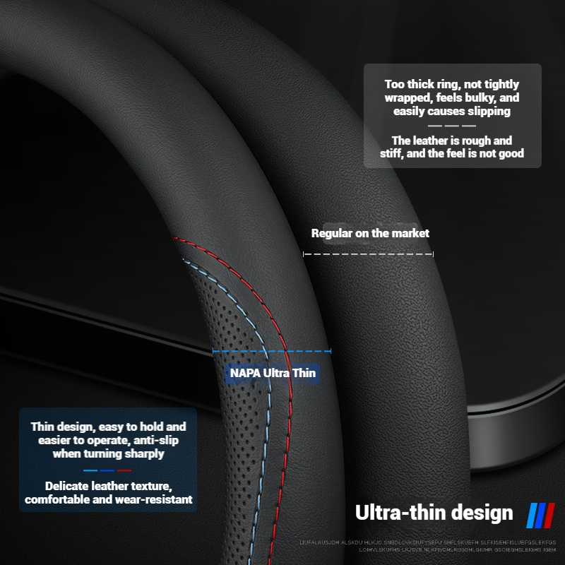 Leder Atmungsaktive Auto Lenkr – Car Steering Wheel Cover Anti Slip Breathable Bewertung und Preis